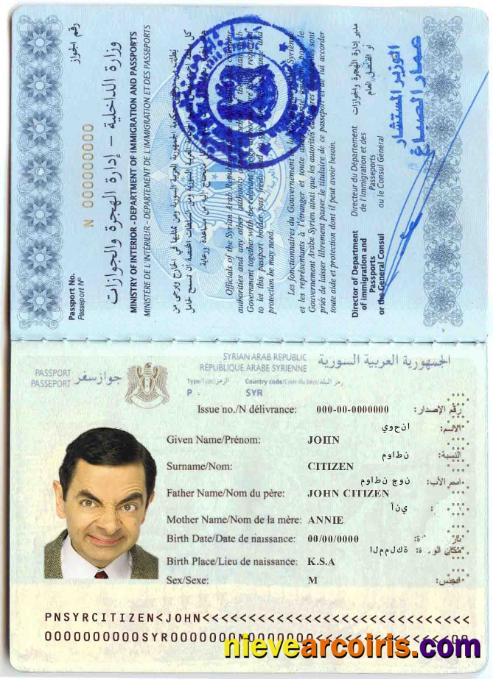 Syria passport
